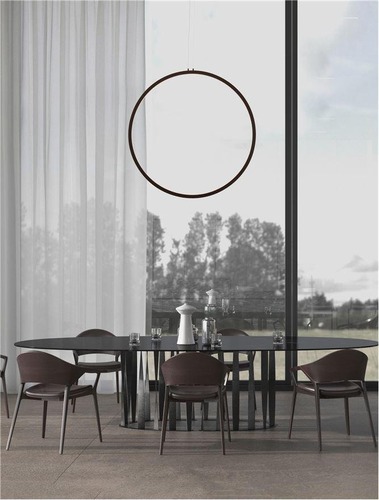 Kruhová - NV 9070169 Závěsné svítidlo CHANGE černý hliník a akryl LED 48W 230V 3000K IP20 stmívatelné - NOVA LUCE - foto 1