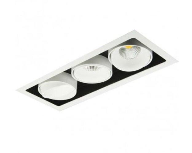 Hranatá - BPM 8203.03.D40.3K Zápustné svítidlo Cube matná bílá s černou polomatnou - BPM - foto 1