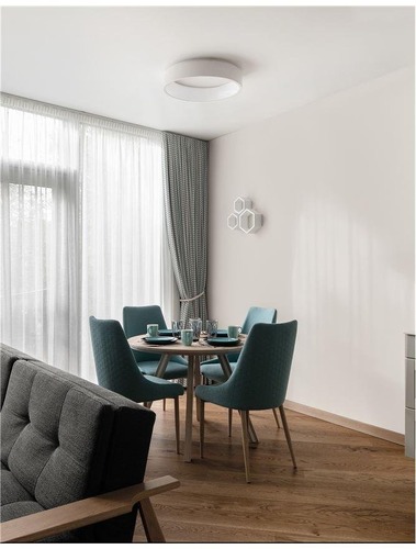 Kruhová - NV 6167207 Stropní svítidlo RANDO matný bílý hliník a akryl LED 42W 230V 3000K IP20 - NOVA LUCE - foto 1