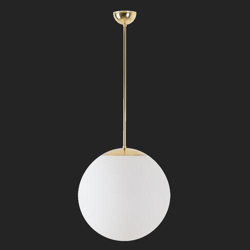 Nouzové osvětlení - OS ADR68814 ADRIA P3 závěsné skleněné svítidlo mosaz leštěná / bílá IP40 4000 K 27W LED nouzové kombinované 1 h (původní kód OS 68814) - OSMONT - foto 1
