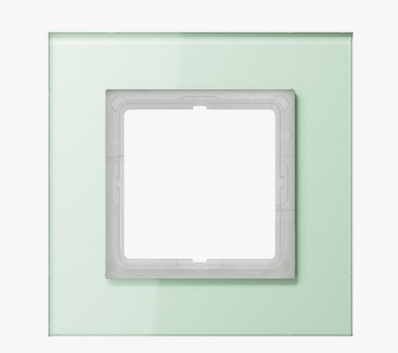 Vypínače a zásuvky - JU LSP981GLAS VÝPRODEJ VZORKU - Rámeček sklo matná bílá LSP 981 GLAS - JUNG - foto 1