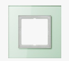 Vypínače a zásuvky - JU LSP981GLAS VÝPRODEJ VZORKU - Rámeček sklo matná bílá LSP 981 GLAS - JUNG