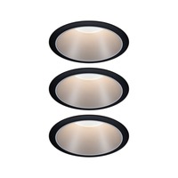 Koupelnová - P 93408 Vestavné svítidlo LED Cole 3x6,5W černá/stříbrná mat 3-krokové-stmívatelné 2700K teplá bílá - PAULMANN
