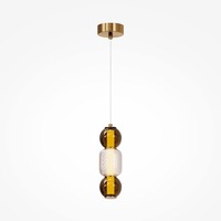 Dekorativní - M MOD273PL-L16G3K Závěsné svítidlo Drop 3000K 16W teplá bílá 2000lm zlatá kov - MAYTONI