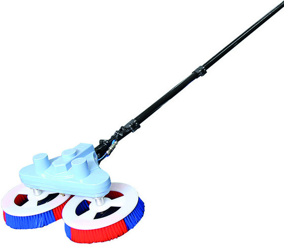 Spotřební materiál a příslušenství - Dvouhlavý elektrický fotovoltaický kartáč 5.5M s rukojetí ze skleněných vláken AC220 nebo 110V AC - foto 1