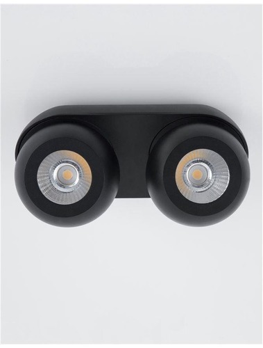 Bodová - NV 9105102 Bodové svítidlo GON černý hliník LED 2x5W 230V 3000K IP20 - NOVA LUCE - foto 1