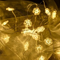 LED osvětlení na BATERIE - DLED BL24W DecoLED LED světelný řetěz na baterie - s vločkami, 20 diod, 2,3 m