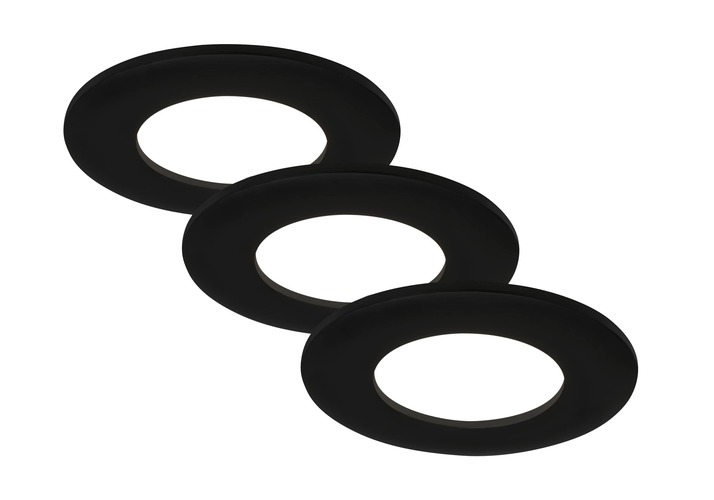 Kruhová - BRI 7113-435 3ks sada LED vestavné svítidlo, pr. 8,5 cm, 5 W, 450 lm, černá - BRILONER - foto 1