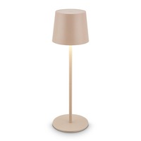 Stolní lampy dekorační - BRILO 7708011 Bota stolní lampa - 1,8W, 120lm, nabíjecí, LED, stmívatelné, dotykový vypínač, teplá bílá, béžová - BRILO