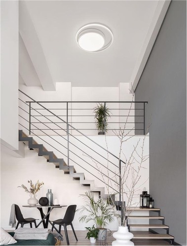 Kruhová - NV 9081207 Stropní svítidlo ODREY stropní svítidlo bílá ocel, akryl, hliník LED 30W eaglerise driver - NOVA LUCE - foto 1