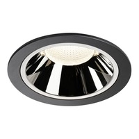 Kruhová - LA 1004038 NUMINOS® DL XL vnitřní LED zápustné stropní svítidlo černá/chrom 4000 K 40° - BIG WHITE (SLV)