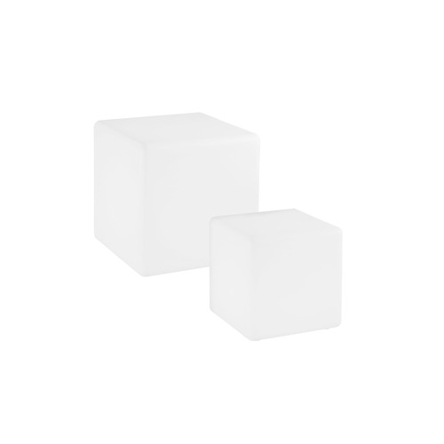 Na stůl - FAN I-GECO-CUBO-SOL30 Solární LED svítidlo Geco, bílé, 1 W, 90 lm, RGBW, stmívatelné, IP65, vč. dálk. ovl., 30 x 30 x 30 cm - FANEUROPE - foto 1