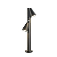 Sloupková - LA 1008015 T-TUBE 70 POLE venkovní stojací svítidlo, GU10, dvojité, senzor, IP44, max. 10 W, černé - BIG WHITE (SLV)