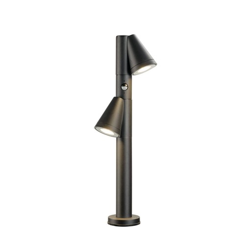 Sloupková - LA 1008015 T-TUBE 70 POLE venkovní stojací svítidlo, GU10, dvojité, senzor, IP44, max. 10 W, černé - BIG WHITE (SLV) - foto 1