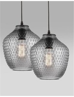 Koule - NV 9103531 Závěsné svítidlo CLARO kouřové sklo černý kov E27 1x12W 230V IP20 bez žárovky - NOVA LUCE