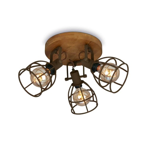 Bodová - BRILO 2670-034 Bodové svítidlo pr. 29 cm 3x E27 25W hnědé - BRILO - foto 1