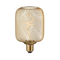 E27 - P 29260 Kovic Glow Standard 230V LED žárovka Zyl E27 4W 1800K stmívatelné mosaz - PAULMANN