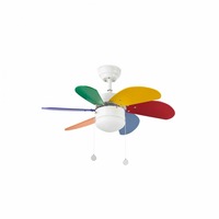 Ventilátory - FARO 33179 PALAO S, multicolor, stropní ventilátor,76cm - FARO