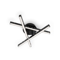 Dekorativní - BRILO 3518-035 LED stropní svítidlo, 40 cm, 15 W, 2200 lm, černá - BRILO