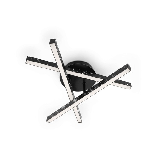 Dekorativní - BRILO 3518-035 LED stropní svítidlo, 40 cm, 15 W, 2200 lm, černá - BRILO - foto 1