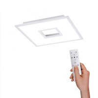 Hranatá - LD 11645-16 RECESS LED stropní svítidlo v bílé s nastavitelnou barvou světla a dálkovým ovládáním RGB+3000-5000K - LEUCHTEN DIREKT / JUST LIGHT