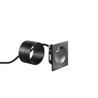 Zapuštěná - FAN INC-ONYX-Q1 NERO Zápustné venkovní svítidlo LED Onyx, černé, hliník, 2 W, 420 lm, 4000 K, IP54, 8 x 8 x 4 cm - FANEUROPE