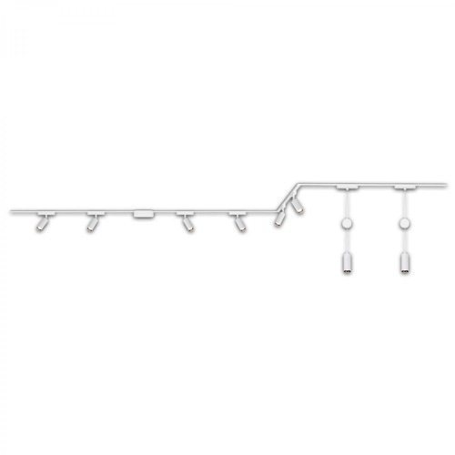 Lištové Briloner 48V - BRILO 8037086 BRILONER Luxtrail lištový systém, 6x spot, 2x závěsná svítidla, do U/Z, bílá 8037086 - foto 1