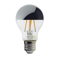 E27 - LED žárovka A60 E27 Half Silver Glass