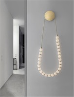 Dekorativní - NV 9695204 Nástěnné svítidlo PERLA zlatý kov a opálové sklo LED 50W 230V 3000K IP20 stmívatelné - NOVA LUCE