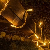Venkovní řetězy - DLED SLNX020W DECOLED LED světelný řetěz 20 m, teple bílá, 120 diod, bílý kabel, IP67