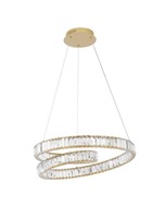 Dekorativní - NV 9019721 Závěsné svítidlo CONCETO zlatý kov a křišťál LED 50W 230V 3500K IP20 stmívatelné - NOVA LUCE
