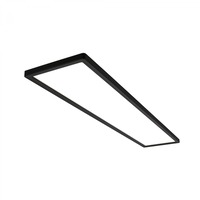 Hranatá - BRILO 7519415 BRILONER Tava LED stropní svítidlo 98cm, ploché, přímé a nepřímé osvětlení, černá 7519415