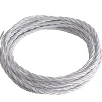 Kabely, šňůry - FAN I-CLAY-CAVO-2P-BCO Elektrický látkový kabel Clay Tessuto, bílý, 2 x 0,75 mm², 500 cm - FANEUROPE