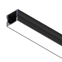 Al profily k přisazení - SLC S40102B Profil Pro A3 2m přisazený černý - TLG