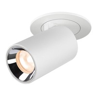 Kruhová - LA 1006884 NUMINOS® PROJECTOR XS stropní zápustné svítidlo, 2700 K, 55°, válcové, bílé/chrom - BIG WHITE (SLV)