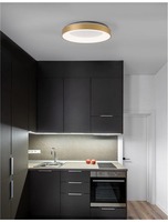 Kruhová - NV 9353854 Stropní svítidlo RANDO THIN kartáčovaný zlatý hliník a akryl LED 50W 230V 3000K IP20 stmívatelné - NOVA LUCE