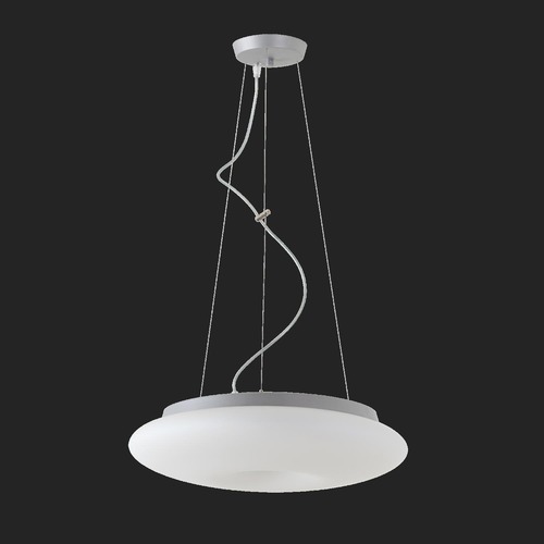 Kruhová - OS SAT60453 SATURN L2 závěsné skleněné svítidlo stříbrná / bílá IP20 3000 K 31W LED DALI (původní kód OS 60453) - OSMONT - foto 1