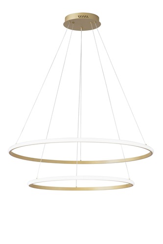 Kruhová - FAN LED-AXIS-S8060-ORO Závěsné LED svítidlo Axis zlatá, 70 W, 6850 lm, CCT, 80/60 x 150 cm - FANEUROPE - foto 1