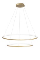 Kruhová - FAN LED-AXIS-S8060-ORO Závěsné LED svítidlo Axis zlatá, 70 W, 6850 lm, CCT, 80/60 x 150 cm - FANEUROPE