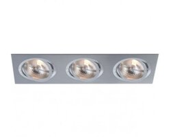 Hranatá - BPM 3052GU Vestavné svítidlo Aluminio Plata, kartáčovaný hliník 3x75W, 230V - BPM