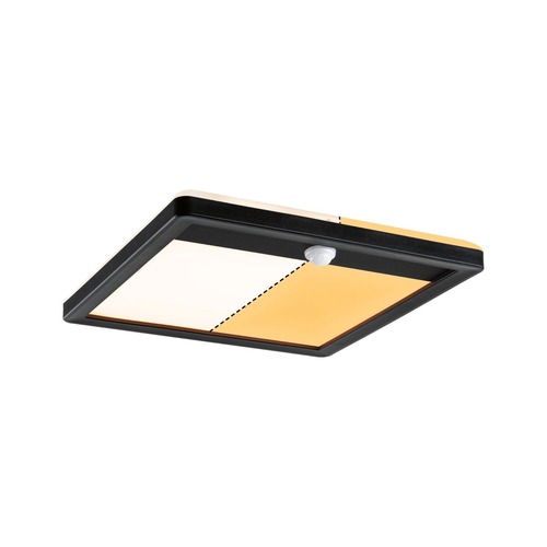 Nástěnná - P 94709 LED venkovní panel Lamina Backlight pohybové čidlo neláká hmyz IP44 hranaté 250x47mm CCT 14W 230V černá umělá hmota - PAULMANN - foto 1