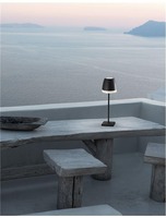 Na baterie - NV 9223400 Venkovní stolní lampa COLT černý litý hliník a akryl LED 2W 3000K IP54 62st. 5V DC vypínač na těle USB kabel stmívatelné - NOVA LUCE