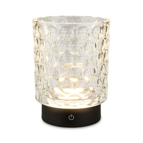 Stolní lampy dekorační - BRILO 7560015 Sunora LED stolní lampička bezdrátová IP44, stmívatelné, dotykový vypínač, čirá - BRILO - foto 1