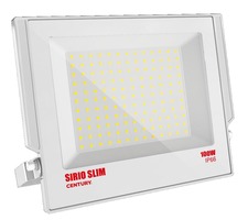 Reflektory - CEN SRSB-1009540 LED reflektor SIRIO SLIM BÍLÝ 100W 4000K 110d 230x270x28mm IP66 IK08 - CENTURY