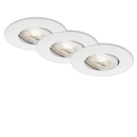 Kruhová - BRI 7146-036 3ks sada ultraploché LED vestavné svítidlo, pr. 9 cm, 5 W, bílé - BRILONER