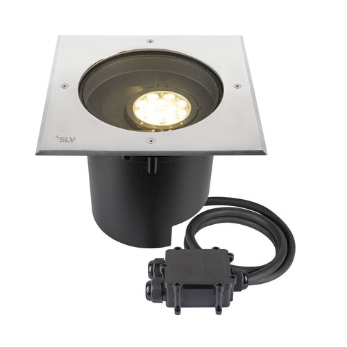 Zapuštěná - LA 1009171 DASAR® XL svítidlo do země, asymetrické, 3000K, 70°/40°, IP65/IP67, čtvercové, nerezová ocel / černá - BIG WHITE (SLV) - foto 1