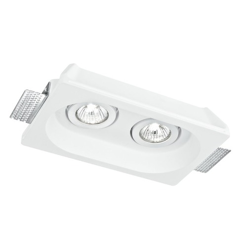 Hranatá - FAN INC-MORGANA-Q2 Zápustné svítidlo Morgana, nastavitelné, bílé, 2 x GU10, 25,5 x 15,5 x 5,5 cm - FANEUROPE - foto 1