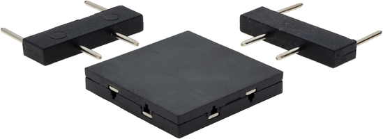 LED mini magnetické stopy - Černý L-konektor