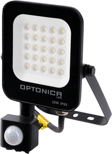 Vnitřní reflektory - LED SMD Floodlight Černé tělo IP65 se senzorem - foto 1