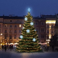 SADY na stromy - DLED TRS3023A LED světelná sada na stromy vysoké 9-11m, teplá bílá s ledově bílými dekory 8EFD08